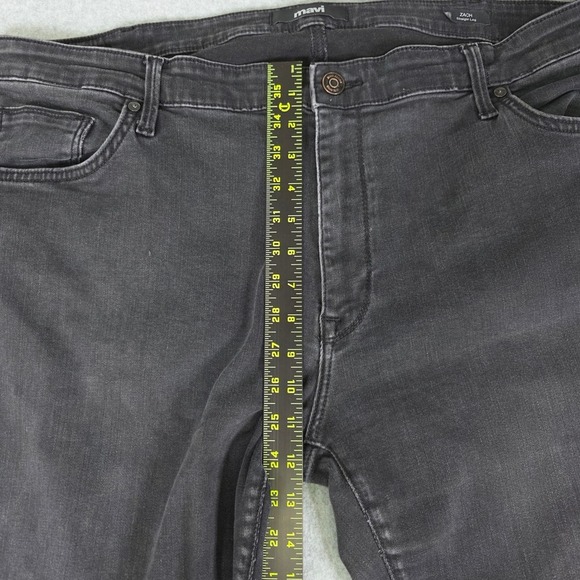 Mavi Zach Straight Leg Jeans Men's Size 44x30 Faded Black Denim Five Pocket - Picture 12 of 12